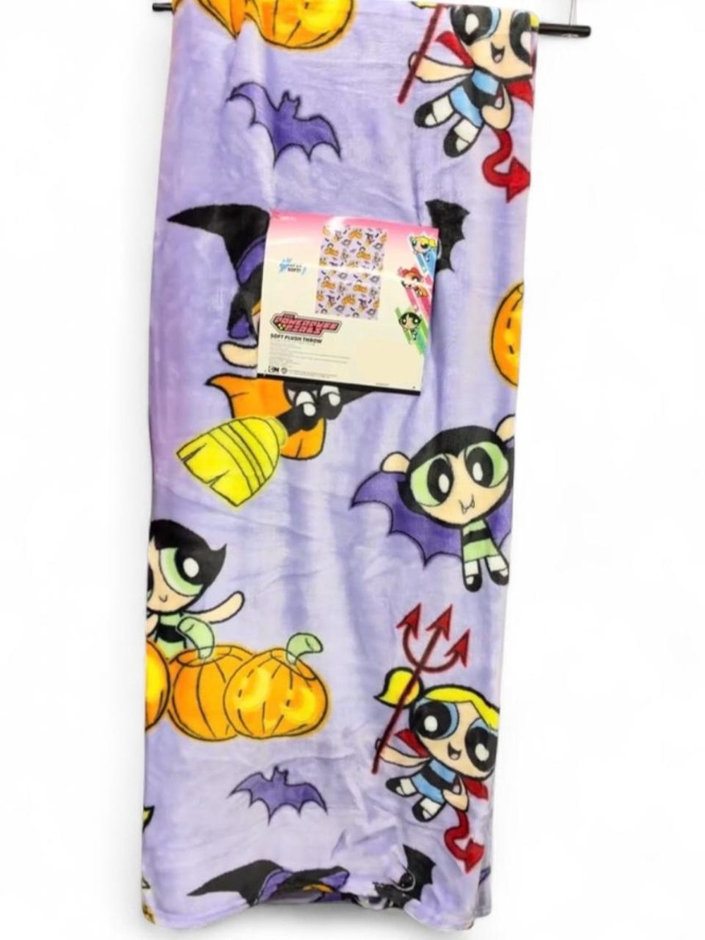 Cartoon Network Powerpuff Girls Purple Halloween Plush Throw